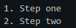 “Ordered list image with numbers”