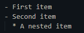 “Unordered list image with a nested element”
